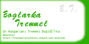 boglarka tremmel business card